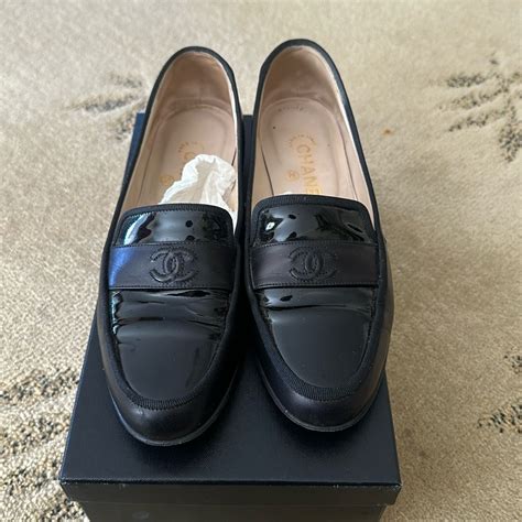 chanel moccasins|authentic Chanel loafers.